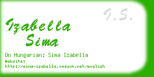 izabella sima business card
